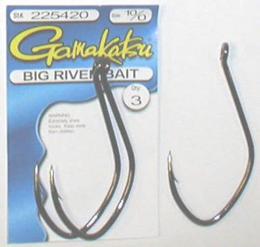 Lot De 5 Paquets D'hameçons Gamakatsu Big Bait NS - Taille 9/0 - Noir - Pêche Mer Et Eau Douce