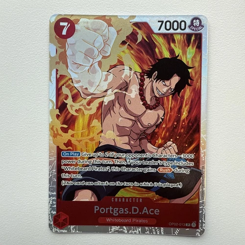 One Piece Portgas.D.Ace OP02-013 SR Super Paramount War English NM