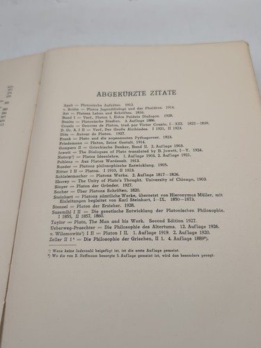 Antique German Book 1930: The Platonic Writings, PAUL FRIEDLÄNDER, Uncut Pages - Picture 11 of 19