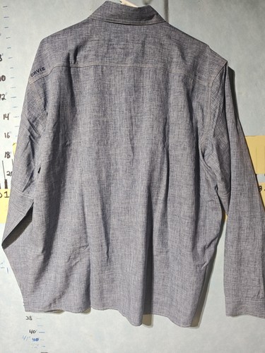 Camisa Orvis Para Hombre XL Azul Cambray Manga Larga Botón Delantero Caza Faisán 2021 SD - Imagen 7 de 12