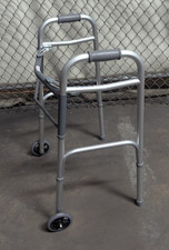 Guardian Two-Button Folding Walker with 5" Wheels - Pre-Owned