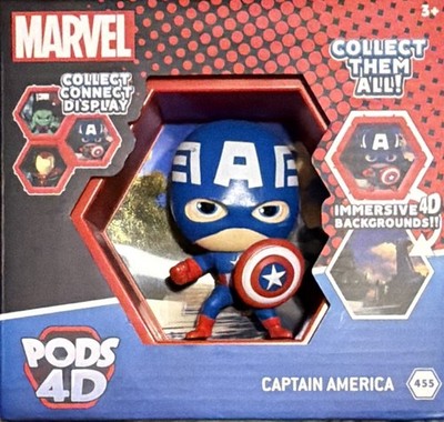 Marvel PODS 4D Captain America Figur, mehrfarbig, aus dem Marvel Franchise