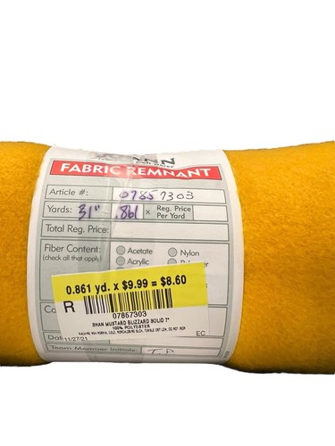 Lot- 2 Fleece Polyester Fabric Sewing NEW Cozy Soft 1.5 Yards 2021 Green Yellow - Picture 3 of 4