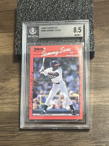 1990 Donruss 489 Sammy Sosa (RC) 4 Card Lot BGS 8.5 - Picture 8 of 9