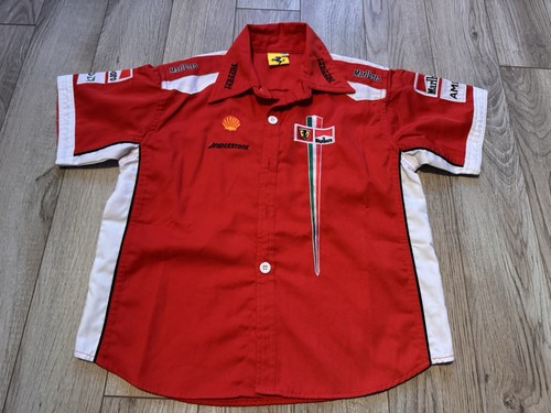 Ferrari Racing Car Pit Crew Shirt Bridgestone Marlboro Red Youth Size XL Vintage - Bild 1 von 12