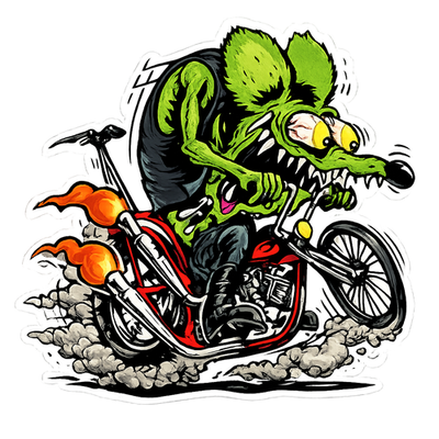 RAT FINK - MOUSE - HOT ROD - MOTORCYCLE MADNESS - MOTOR CYCLE