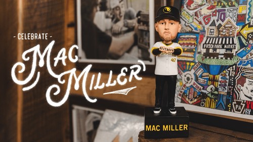 Mac Miller Pittsburgh Pirates Yinzer Palooza Singing Bobblehead SGA 19.07.25 NEU