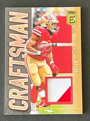 Matt Breida 2020 Donruss Elite #CJ-MB Craftsman Jersey #ed 46/49
