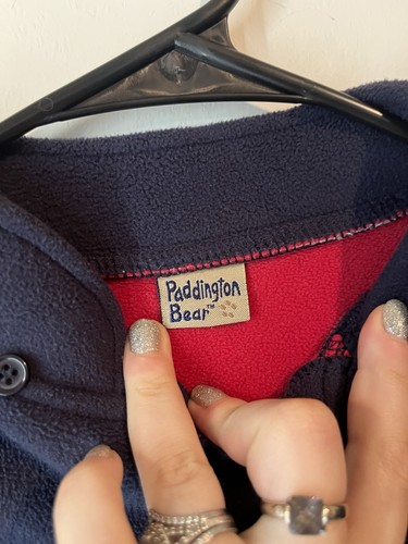 Paddington Bear Fleece Jacket Baby 18-24 Momths Blue Embroidered Logo Bear - Bild 4 von 6
