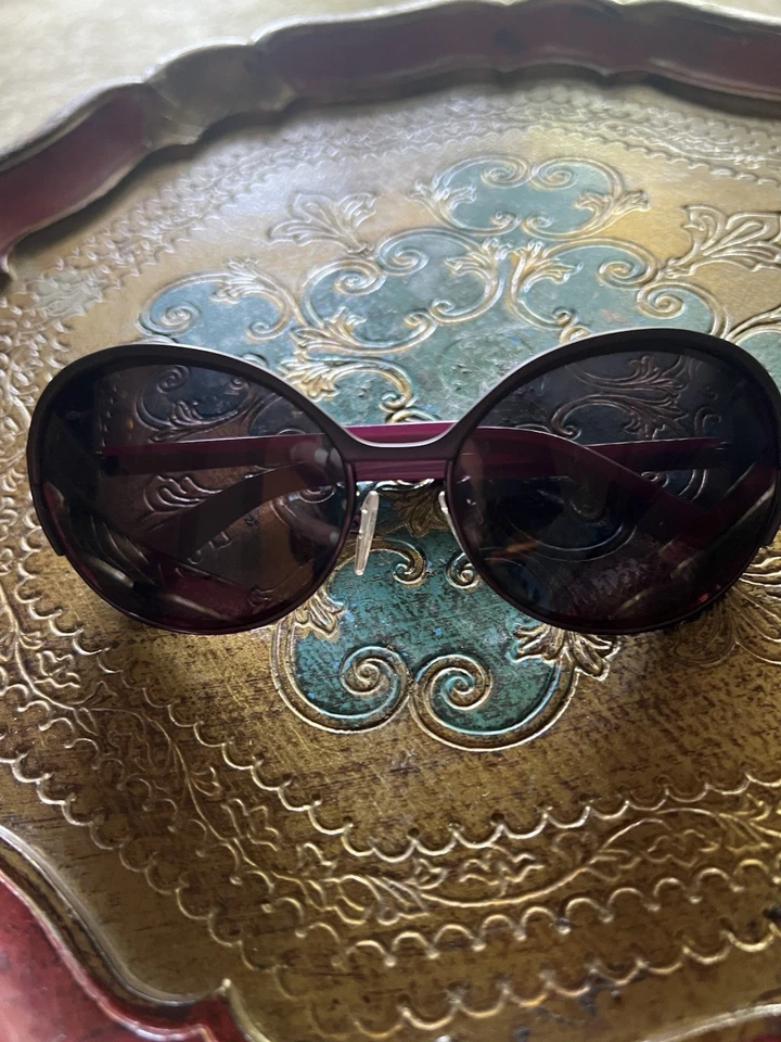 Gafas de sol JIL SANDER púrpura JS102S marco de gran tamaño hecho en Italia marcos solamente Foto 4 de 4