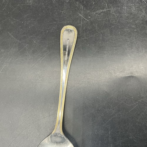 4 Wallace Continental Gold Bead Table Spoons 7 1/8” L - Picture 4 of 7