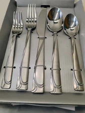 Cambridge Mena 20-Piece Flatware Set, Silverware, Cutlery Set 425520CSLG12 N/O