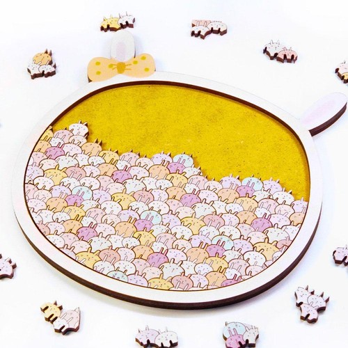 Exquisite Cat-Shaped Wooden Puzzle, 100 Pieces, Unique Decorative Gift forAdults - Bild 10 von 21