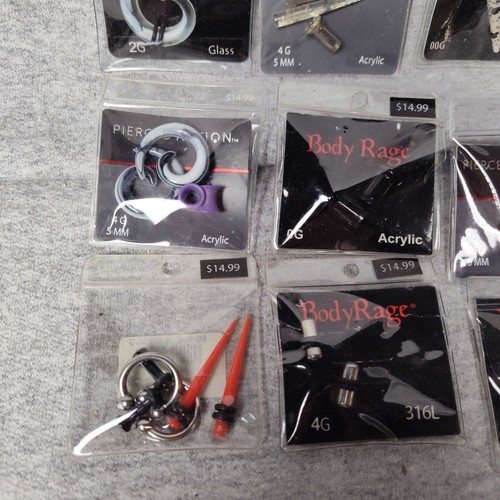 body piercing jewelry Gauge Stretching Flesh Tubes Lot Used - Picture 5 of 8