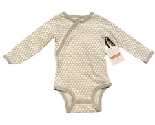 Skip Hop Side Snap Long Sleeve Bodysuit Grey NWT 100% Cotton Size 9 Months