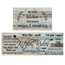 Farmhouse Kitchen Rug Sets of 2 Piece Non Slip Kitchen Rugs and Mats Washable...