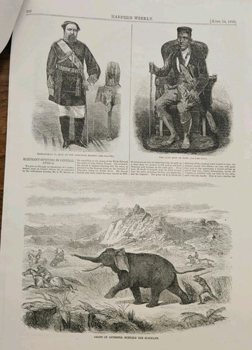 Lot April 1866 Harper's Weekly Copy Thomas Nash, Kamehameha V, Civil Rights Bill - Picture 9 of 15