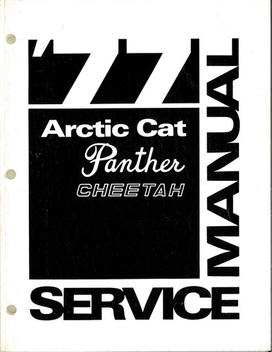 Arctic Cat Service Manual -Panther / Cheetah - 1977 - Afbeelding 1 van 5