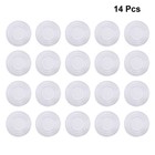  18 Pcs Furniture Bumpers Round Shape Glass Table Pads Transparent Plastic