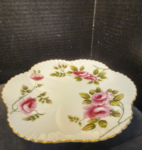 Shelley Rambler Rose Cake Stand Plate Bone China 9"  Wide - Bild 8 von 18