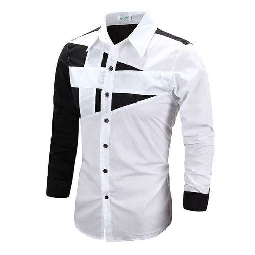 Herren Hemd Anzug Hemden Business Hochzeit.Unternehmen Weiß Shirt Oberteil - Bild 12 von 15