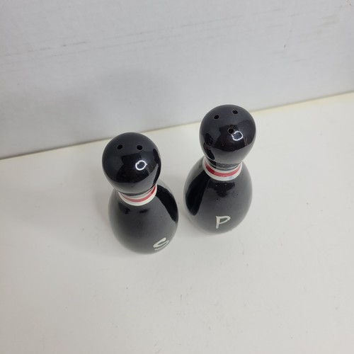 Spille da bowling nere vintage scuoti sale e pepe 1949 - Foto 2 di 4
