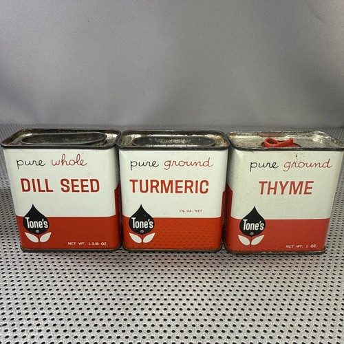 Vintage Tones Spice Tins -Tone Bros - Des Moines ONE LOT - Picture 3 of 11