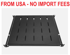 Sliding Rack Server Shelf For Rack 1U 19" 4 Post Rack Mount-Adjustable 15"-22"