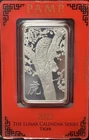 2022 Lunar Calendar Series Tiger 1 oz 999 Silver PAMP Bar Premium Silver