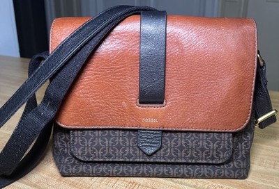 Fossil Women's Kinley Fold Over Small Crossbody Purse Handbag Leather/Synthetic