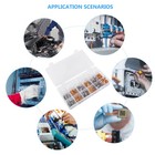 540 Pcs Terminal Block Connector Electrical Crimp Connectors 2.8/4.8/6.3MM Wire