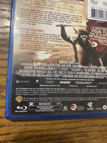 300 Blu-Ray Gerard Butler Lena Headey David Wenham Dominic West 2007 Fantasy - Picture 5 of 7