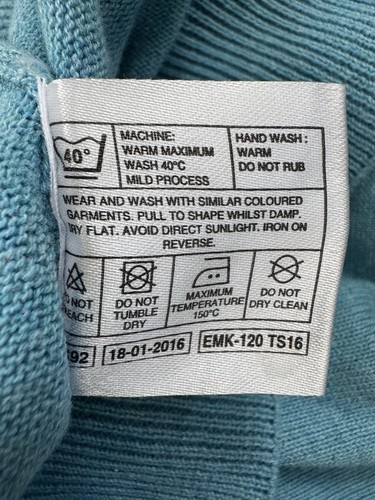 James Pringle EWM Vest Tank Top Size XL Sleeveless Jumper Light Blue 100% Cotton - Picture 7 of 7