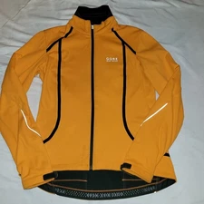 Gore Bike Wear Windstopper Soft Shell Reflective Full Zip Pockets Orange womens