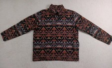 Eddie Bauer Aztec Fleece Sweater 1/4 Zip Men's Size Large Outdoor