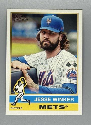 2025 Topps Heritage Wrong Back Error Card Jesse Winker/Shea Langelier Card # 446