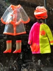 Vintage Barbie 1968 Skipper Drizzle Sizzle clear plastic coat dress hat boots
