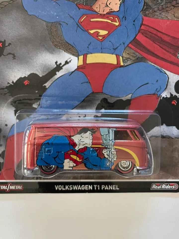 Hot Wheels Premium Volkswagen T1 Panel Bus DC Comics SUPERMAN & JUSTICE LEAGUE - Image 3 of 4