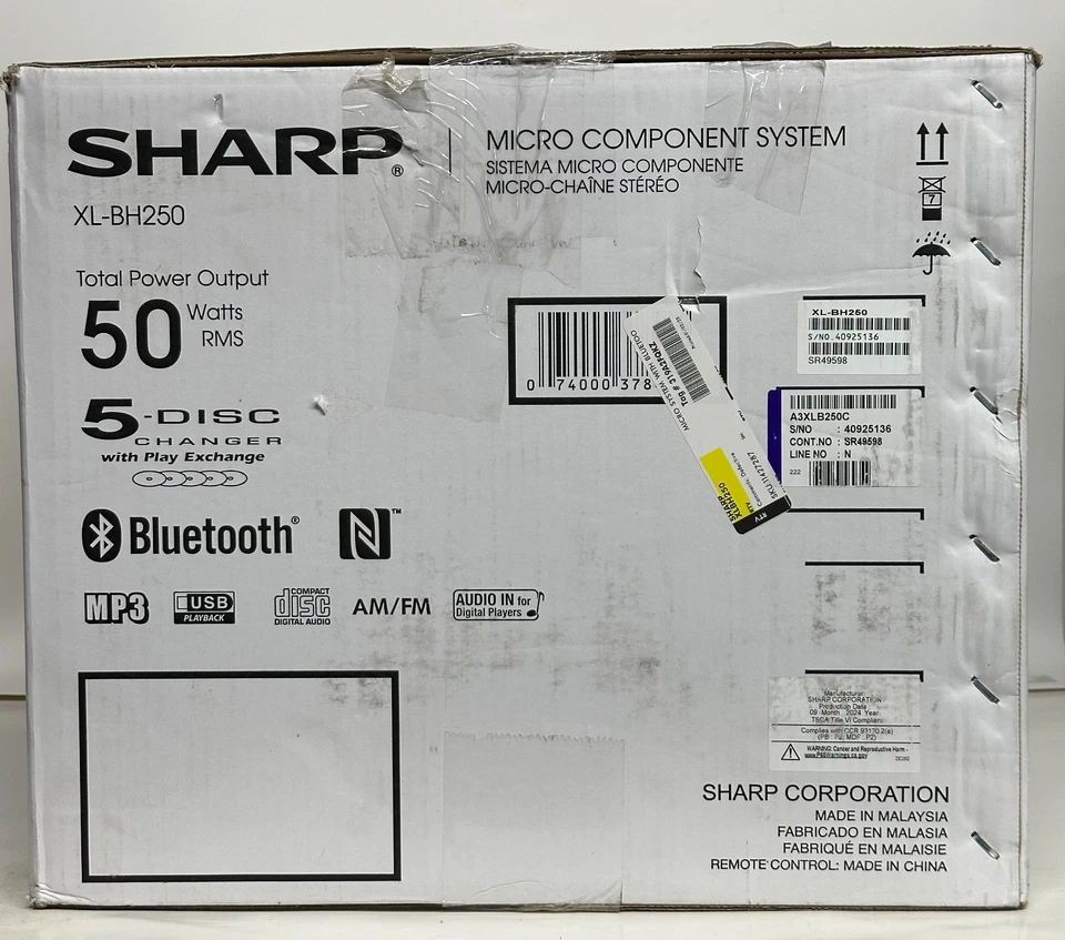 Sharp XL-BH250 Micro Stereo System - Image 3 of 4