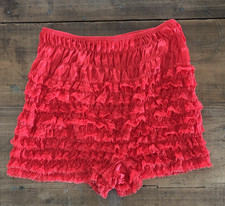 Malco Modes Women  s Red Lace Bloomers Size Extra Large Vintage Squaredance