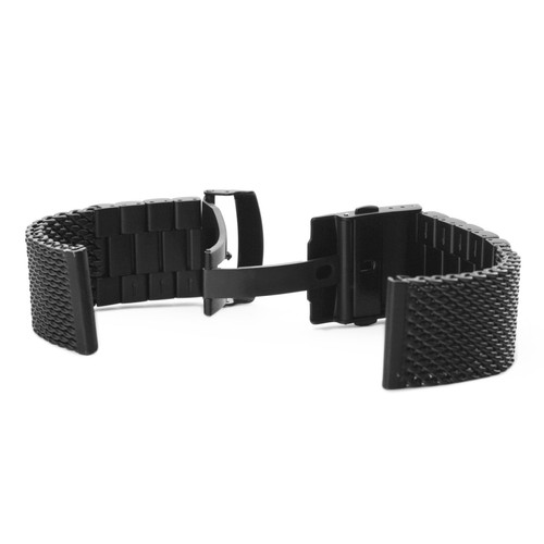 Milanaise Mesh Bracelet Montre 22 24 Inox Extra Massif 4,5 -5 MM Poli Mat - Picture 9 of 17