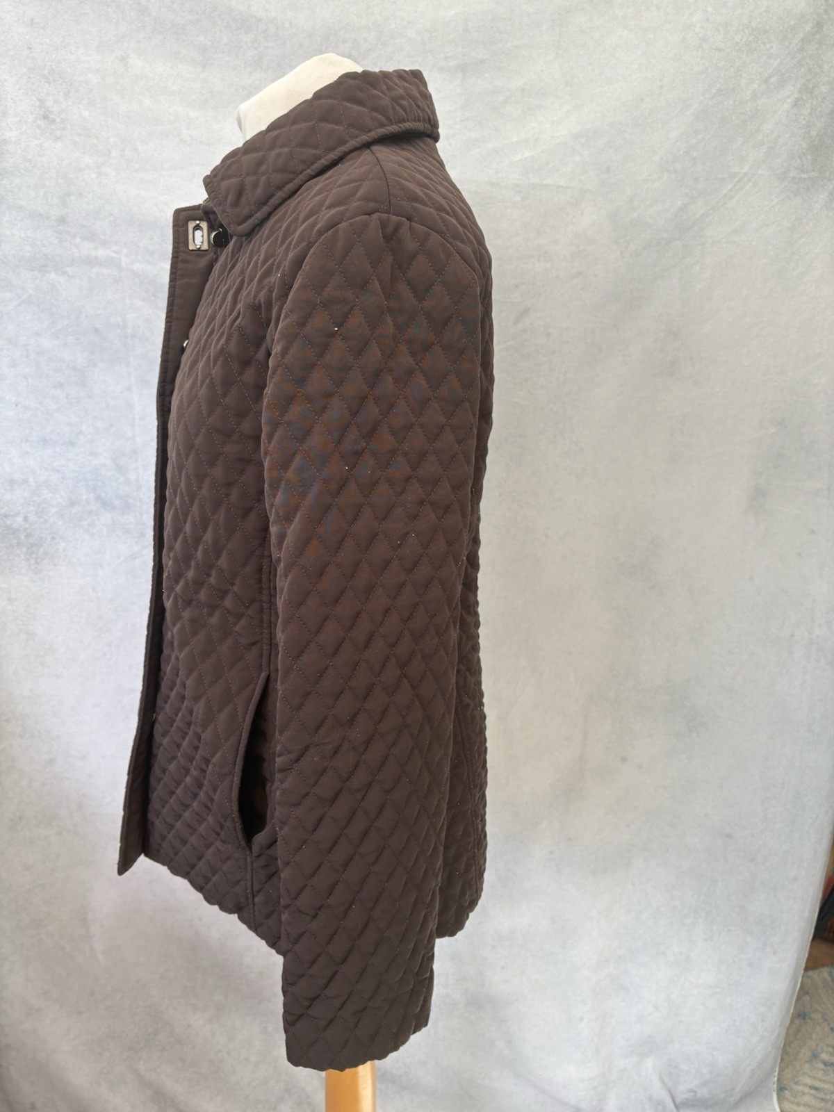 calvin klein Brown Jacket Size M Quilted Long sleeve Polyester Women’s thumbnail 6