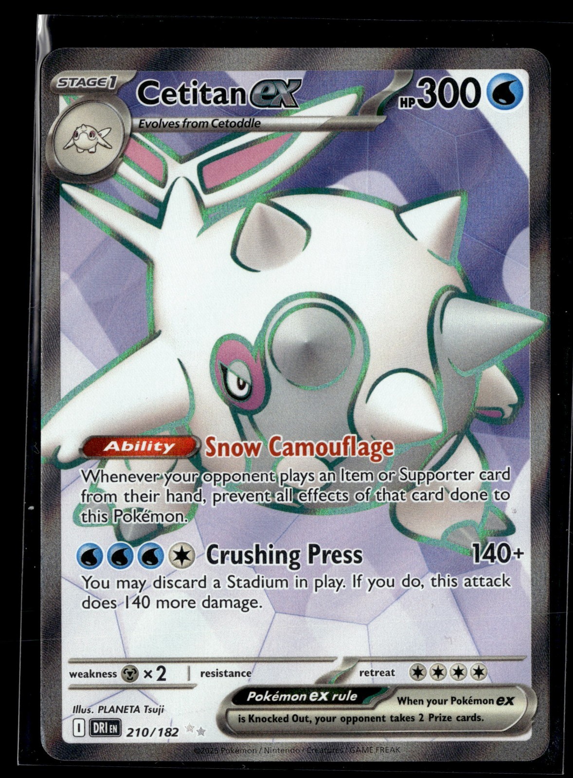 Cetitan ex 210/182 Destined Rivals Full Art English Pokemon Card (LP)