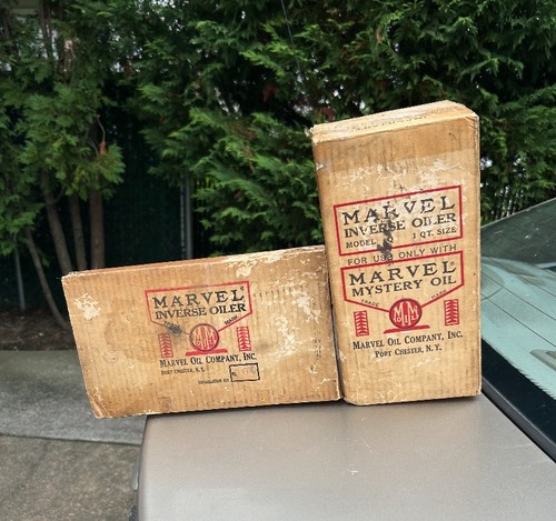 Marvel Inverse Oiler (EMEROL) Model Q 1QT. Size Classic Auto Mystery Oil Vintage - Bild 3 von 3