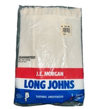 Vntg 90s J.E. Morgan NIOP Thermal Underwear Long John s,Sz M 34-36,Ankle Length