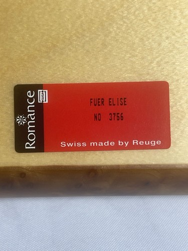 Reuge Romantik Fuer Elise elegante Holz Musik Schmuckschatulle mit Zertifikat Sorrent - Bild 11 von 15