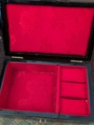 Vtg Asian Lacquer Jewelry Box Handmade Sculptured Cork MOPCarving Art 6 x 4 x2"  — photo 3