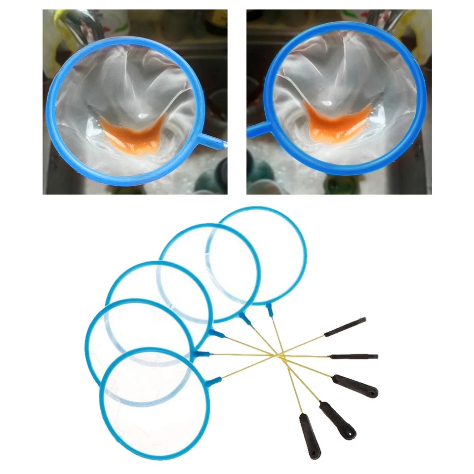 5Pcs Aquarium Net Dense Mesh Cleaning Net Skimming Net with Handles for Aquarium