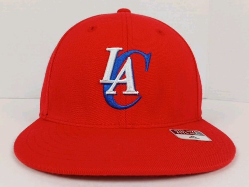 Los Angeles Clippers Adidas NBA Red Hat Flex Fit LAC Logo One Size Acrylic Wool  - Picture 11 of 15