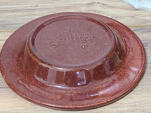 ASHTRAY adv. METLOX POTTERY RUST COLOR - Picture 4 of 5